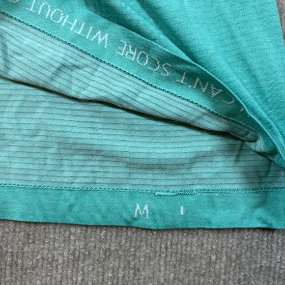 Lululemon Teal Metal Vent Tech Short Sleeve Shirt Men's Size Medium EUC - Picture 3 of 6